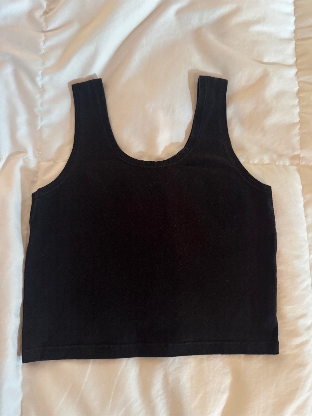Conscious Clothing hemp crop top, Size Small, black